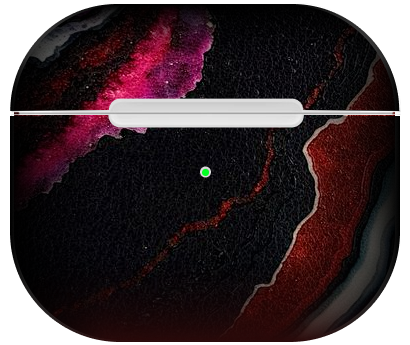Apple Airpod Pro 1 Zwart rood Kristal