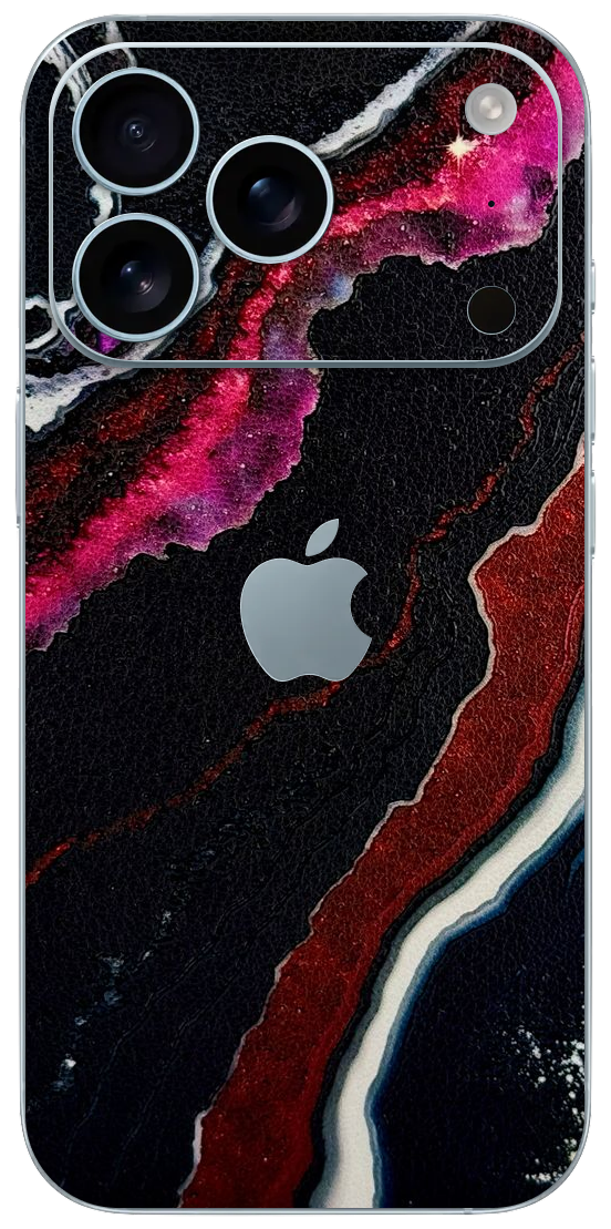 Apple Iphone 17 Pro Max Zwart rood Kristal
