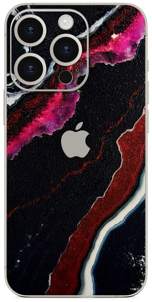 Apple Iphone 12 Zwart rood Kristal