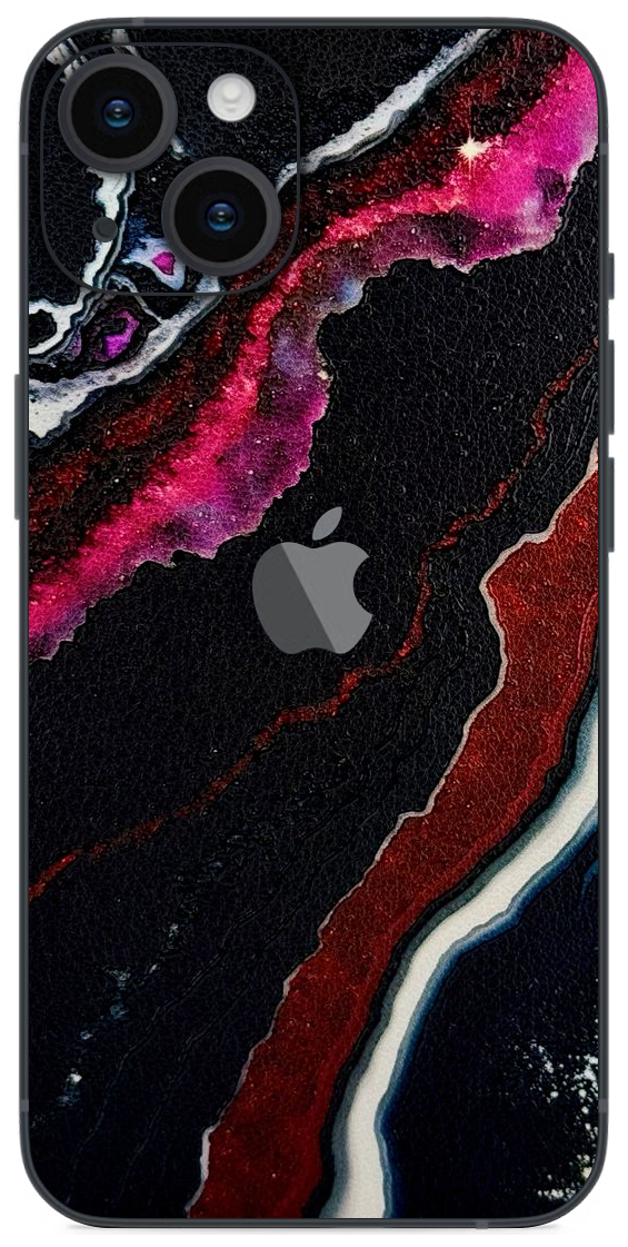 Apple Iphone 14 Zwart rood Kristal
