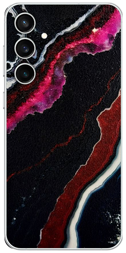 Samsung Galaxy S24 Fe 5g Zwart rood Kristal